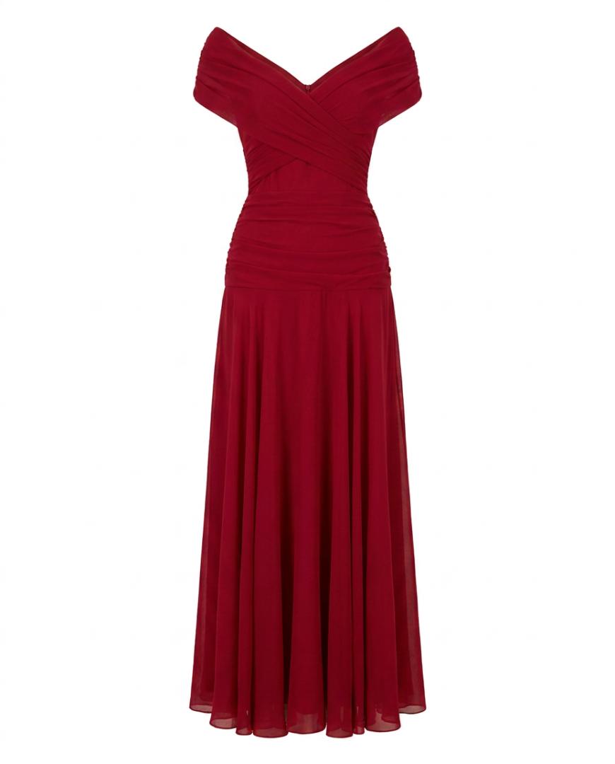 Laura | Draped V Neck Maxi