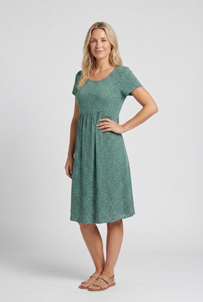 Jamie | V Neck Short Sleeve Midi