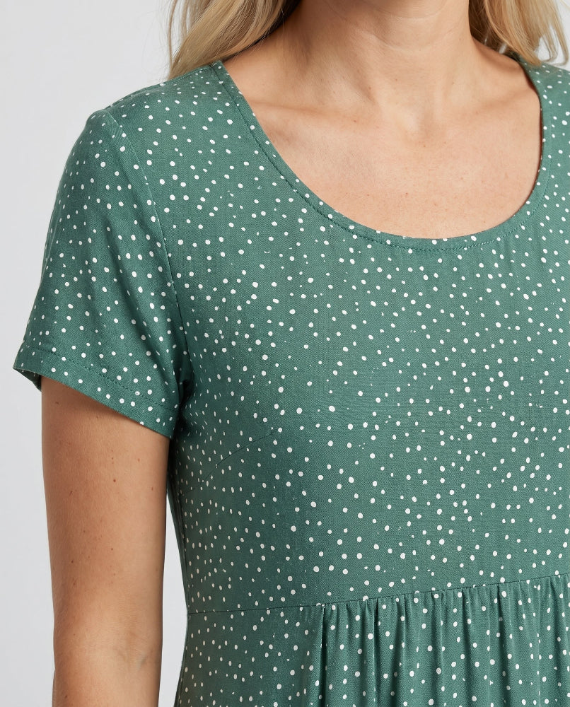 Jamie | V Neck Short Sleeve Midi