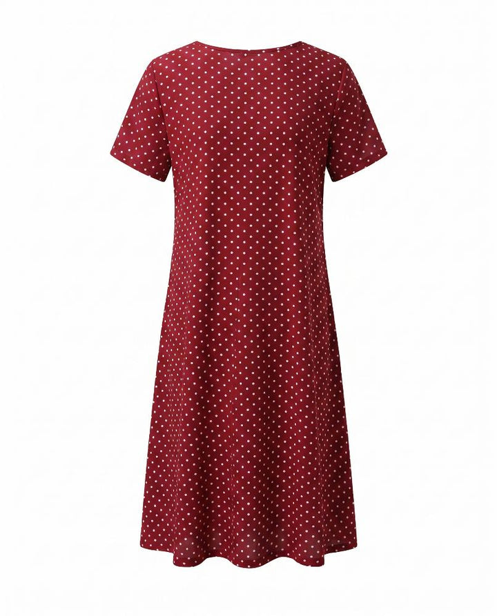 Jamie | V Neck Short Sleeve Midi